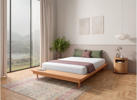 Letto futon 140x190 in legno massiccio NIELS - Faggio