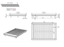 Lit futon 140x190 en bois massif NIELS - Hêtre - 9