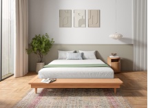 Lit futon 160x200 en bois massif NIELS - Hêtre - 2