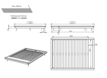 Lit futon 160x200 en bois massif NIELS - Hêtre - 9