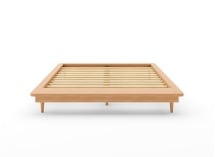 Lit futon 160x200 en bois massif NIELS - Hêtre - 6