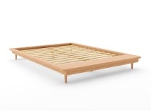 Lit futon 160x200 en bois massif NIELS - Hêtre - 5