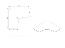 Bureau d'angle pour lit mezzanine SOHO et JUNE - Dimensions