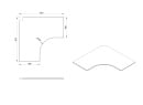 Lit mezzanine 2 places avec bureau d’angle SOHO - Dimensions - 2