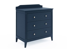 3 drawer dresser blue Blue Geometric Patterned 3-Drawer Dresser