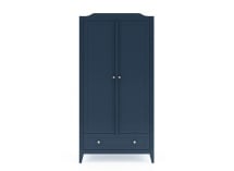 Armoire 2 portes 1 tiroir ÉLORIA - Bleu impérial - 3