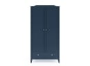 Armoire 2 portes 1 tiroir ÉLORIA - Bleu impérial - 3