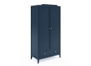 Armoire 2 portes 1 tiroir ÉLORIA - Bleu impérial - 4