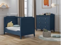 Chambre bébé duo ÉLORIA - Bleu impérial - 2