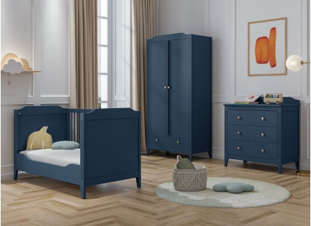 Habitación de bebé completa ÉLORIA - Azul imperial
