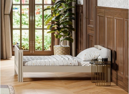 MILENNE 70x140 Convertible Baby Crib - Sand Beige