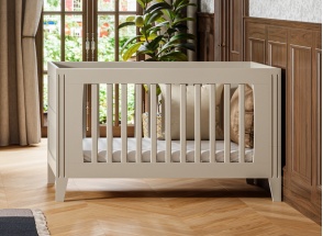 MILENNE 70x140 Convertible Baby Crib - Sand Beige