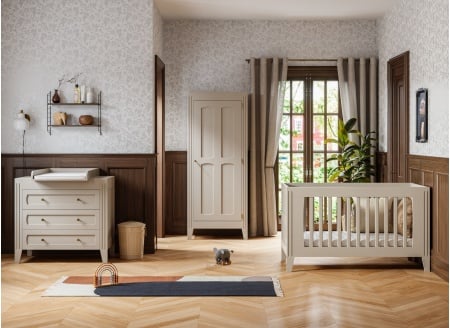 Kleiderschrank mit 1 Tür MILENNE - Sandbeige