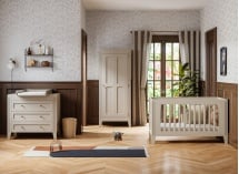 Armoire 1 porte MILENNE Beige Sable - 3