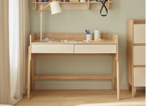 Bureau enfant réglable en hauteur LILO Chêne/Sable - 1