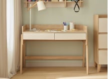 Bureau enfant réglable en hauteur LILO Chêne/Sable - 1