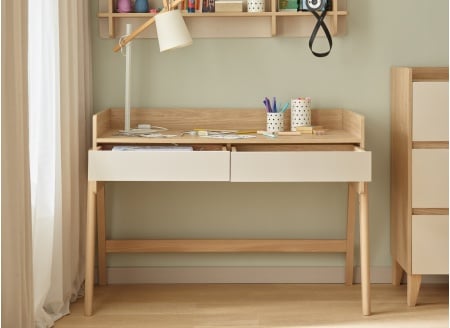 Bureau enfant réglable en hauteur LILO Chêne/Sable - 2