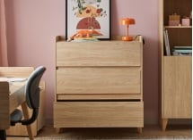 Commode 3 tiroirs LILO Chêne - 2