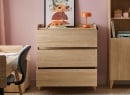 Commode 3 tiroirs LILO Chêne - 4