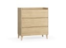 Commode 3 tiroirs LILO Chêne - 5