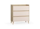 Commode 3 tiroirs LILO Chêne/Sable - 5