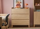 Commode 3 tiroirs LILO Chêne - 1