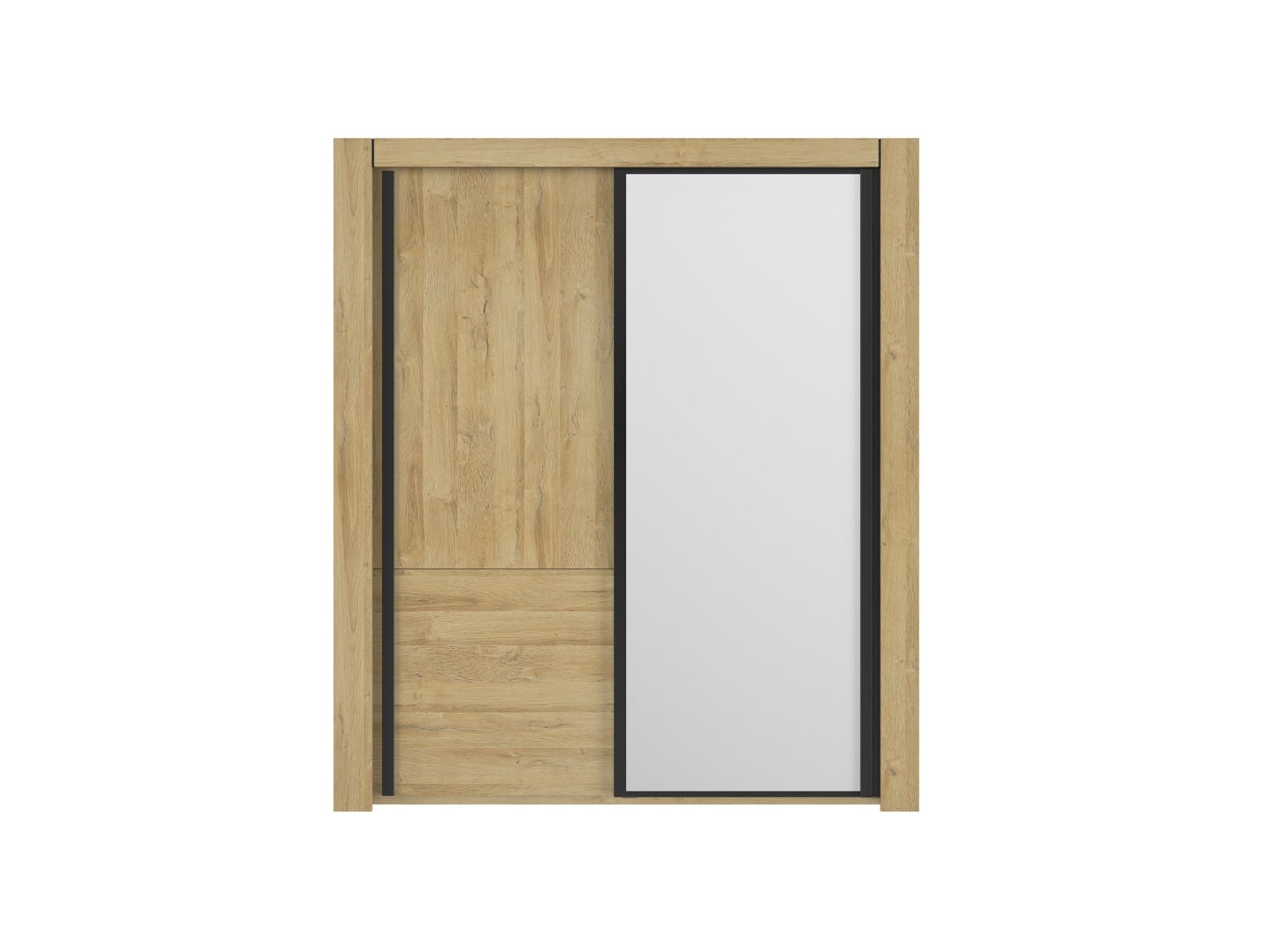 Armoire 2 portes coulissantes avec miroir OSCAR - 3