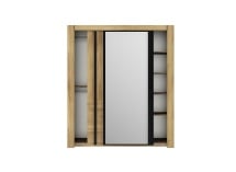 Armoire 2 portes coulissantes avec miroir OSCAR - Chêne - 4