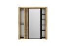 Armoire 2 portes coulissantes avec miroir OSCAR - Chêne - 4