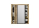 Armoire 2 portes coulissantes avec miroir OSCAR - Chêne - 5