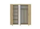 Armoire 3 portes avec miroir OSCAR - Chêne - 4