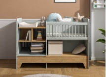 Lit bébé évolutif 3 en 1 BROOM - Sauge/Chêne - 2