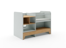 Lit bébé évolutif 3 en 1 BROOM - Sauge/Chêne - 5