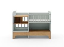 Lit bébé évolutif 3 en 1 BROOM - Sauge/Chêne - 6