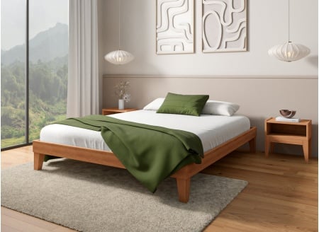 Lit en bois massif 160x200 ACHILLE Hêtre - 1