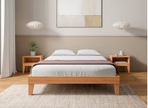 Lit en bois massif 140x190 ACHILLE Hêtre - 2