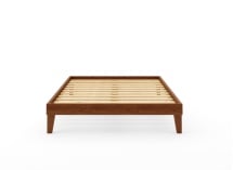 Lit en bois massif 140x190 ACHILLE - Noyer - 5