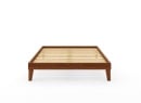Lit en bois massif 140x190 ACHILLE - Noyer - 5