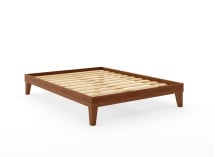 Lit en bois massif 140x190 ACHILLE - Noyer - 6