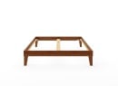 Lit en bois massif 140x190 ACHILLE - Noyer - 7