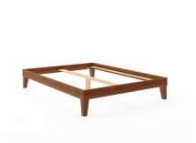 Lit en bois massif 140x190 ACHILLE - Noyer - 8