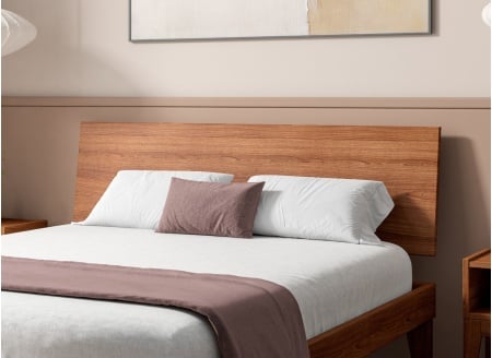 Tête de lit pleine pour lit 140 ACHILLE - Noyer - 1