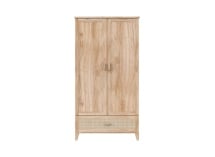 Armoire 2 portes 1 tiroir cannage rotin NAMI - Bois - 6