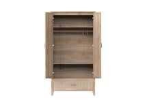 Armoire 2 portes 1 tiroir cannage rotin NAMI - Bois - 7