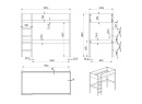 Lit mezzanine 90x200 JUNE - Dimensions