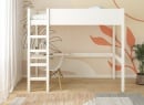 Lit mezzanine 90x200 avec bureau d’angle JUNE - 2