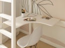 Lit mezzanine 90x200 avec bureau d’angle JUNE - 3