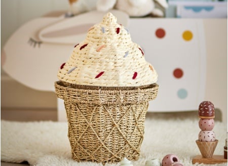 Panier de rangement avec couvercle CILLIE - 1