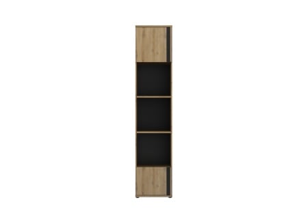 PAVEL Storage Column with 2 Doors 3 Shelves - Oak
