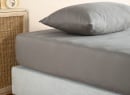 Drap housse 140x190 Coton Bio - Gris - 1